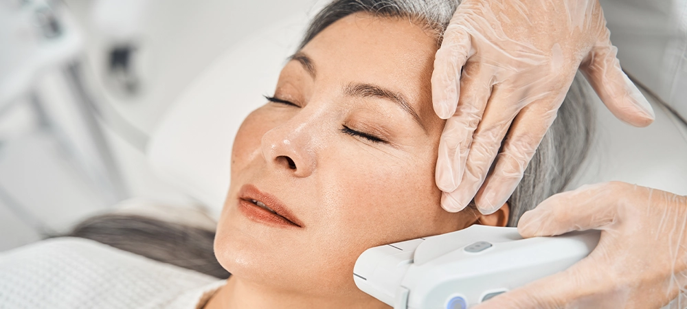 old women getting ipl skin laser